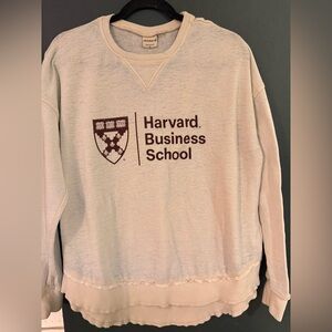 Harvard Business School Cream Sweatshirt